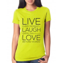 Marškinėliai Live Laugh Love